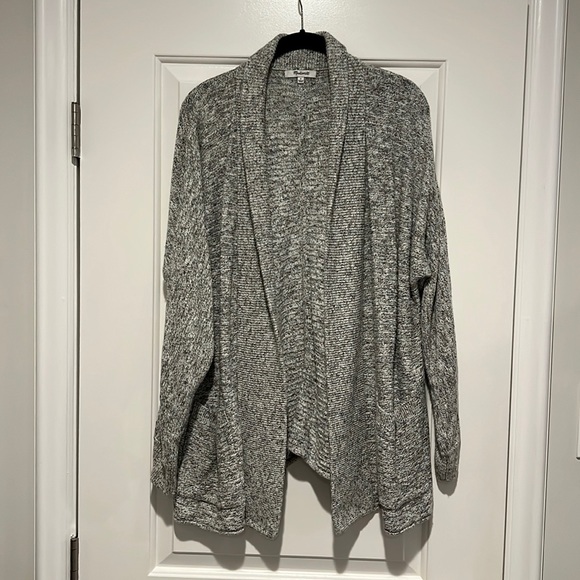 Madewell Marled Grey and Black Cotton Sweater, Size Small - Picture 1 of 3